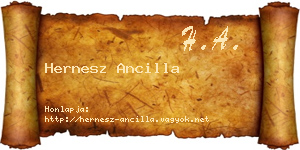 Hernesz Ancilla névjegykártya